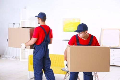 Removal team planning a move in a Waterloo residential street