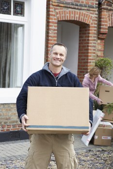 Professional movers handling office relocation equipment in Waterloo