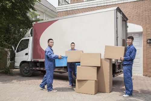 Furniture pick-up team removing bulky items in Waterloo