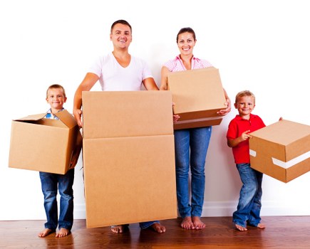 Local removals service operating in Waterloo with moving van and boxes