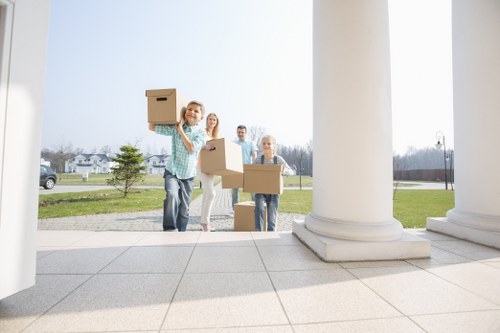 Professional movers handling flat removals in Waterloo