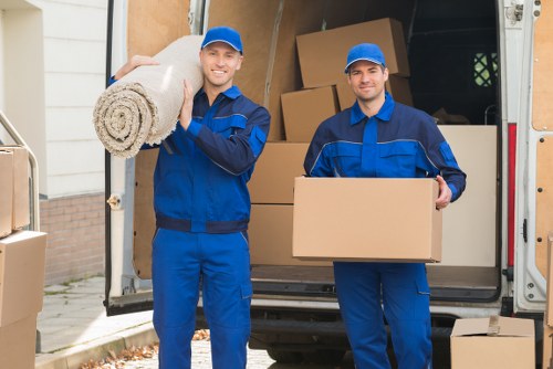 Professional removal van service helping with furniture moving in Waterloo