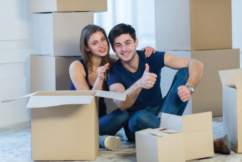 Commercial office relocation team managing a workplace move