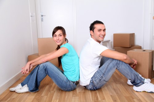 Office and home items prepared for a man and van collection