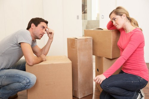 Packed household items prepared for house removals in Waterloo