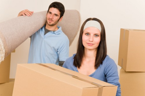 Packing and loading support for a Waterloo removal van