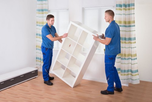 Careful handling of an upright piano during a Waterloo move
