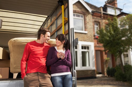 Local man with van in Waterloo handling boxes and home removals